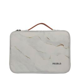 PROBUS Unisex Grey & Brown Printed Laptop Sleeve-30