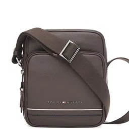 Tommy Hilfiger Men Textured Leather Laptop Bag-28