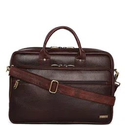 Stamp Unisex Textured Leather Laptop Bag Up to 17 inch-47