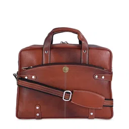 HiLEDER Unisex Pure Leather 15 Inch Laptop Bag-image-51
