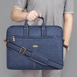LOREM Unisex Blue Textured Laptop Bag-52