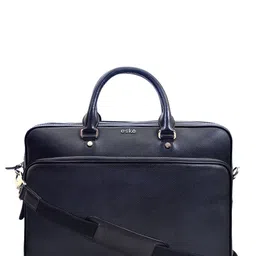 Eske Men Navy Blue Textured Laptop Bag-26