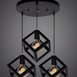 Whiteray Black Contemporary Abstract Shaped Ceiling Lamp-image-71