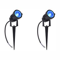 SPARK WORLD Black & Blue 2 Pieces Self Assembly Cylinder Shaped Outdoor Lamps-picture-29