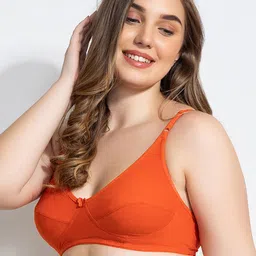 Clovia Orange Non-Padded Non-Wired Full Cup Bra-image-35