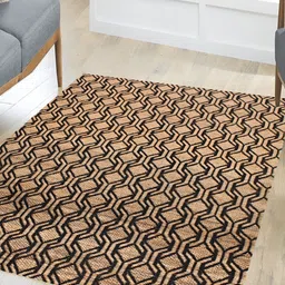 MRIC Beige Geometric Handmade Hemp Carpet-picture-26