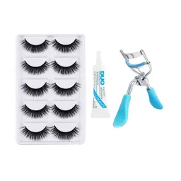 Lenon Set Of 7 Eyelashes Eyelash Curler & Eyelash Glue-24