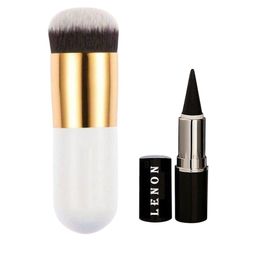 Lenon Set Of 2 Long Lasing Kajal - Black And Bullet Makeup Brush-30
