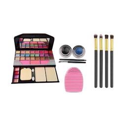 Lenon Makeup Combo Contain: Makeup Kit, Eyeliner, 4 Brush, Brush Cleaner-19