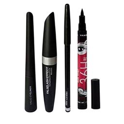 Lenon Set Of 4 Waterproof Eyeliner With Kajal, Mascara & Eyebrow Pencil-14