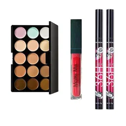 Lenon 15 Color Contour Palette With Matte Me Lipstick & 2Pcs Eyeliner-20