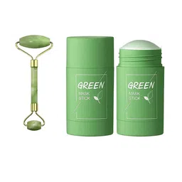 Lenon Set Of 2 Green Mask Stick & Face Roller-85