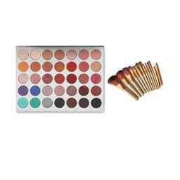 Lenon Set of 2 35 Colors Eyeshadow & 11-Pcs Brush Set-0