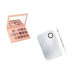 Lenon Set Of 3 Long Lasting 18 Color Eyeshadow Palette With Square Makeup Mixing Palette-45