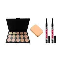 Lenon Set Of 4 Make Up Kit With Eyeliners & Puff-13