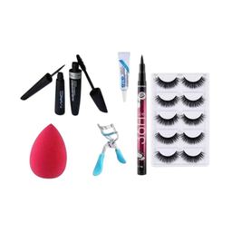 Lenon Set Of 11 Eyelash, Mascara, Liquid & Pen Eyeliner, Beauty Blender, Glue & Curler-50