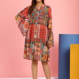 Secret Wish Printed Swimwear Cover up  Dress-43