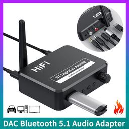 Tobo Bluetooth 5.1 Digital Audio Receiver, DAC, Digital to Analog Converter 3.5mm Aux RCA L/R U-Disk High Fidelity Optical Stereo 2 in1 Wireless Adadper - TD-843WA image 2