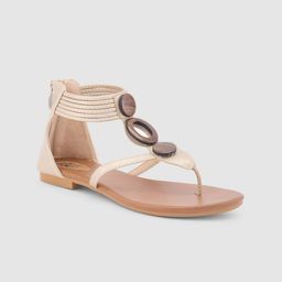 Sole To Soul Open Toe T-Strap Flats-17