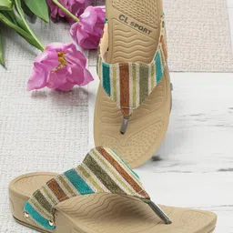 Carlton London sports Textured Open Toe Flats-44