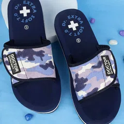 DOCTOR EXTRA SOFT Men Orthopedic Camouflage Printed Sliders With Velcro Strap-9