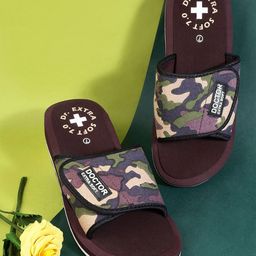 DOCTOR EXTRA SOFT Men Orthopedic Camouflage Printed Sliders With Velcro Strap-11
