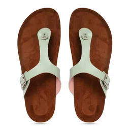MOZAFIA T-Strap Flats With Buckle Detail-picture-46