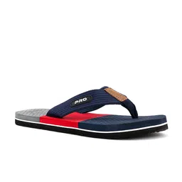 Khadims Men Navy Blue & Red Colourblocked Thong Flip-Flops-1