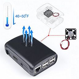 XCLUMA Raspberry pi 2 pi 3Model B ABS Blob case with Mini Fan (Black) image 5