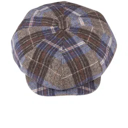 The Tie Hub Men Blue Checked Flat Cap Hat-picture-30