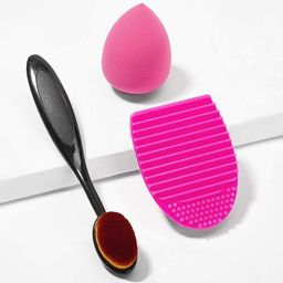 Adbeni Set Of 3 Assorted Makeup Sponges With Makeup Brush-8