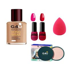 G4U All in One Makeup Kit Gift Set & Perfect for Party makeup Casual makeup With Makeup Box -18Pcs ST76-10