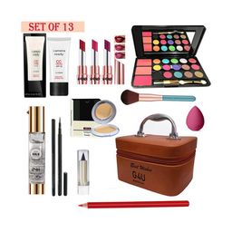G4U All In One Makeup Kit with Multi-purpose Makeup Box(Red )-50