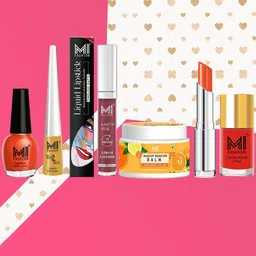 MI FASHION Elevate Your Beauty Game With Our Deluxe Pack Of 7 Makeup Kit-A168-Orange-29