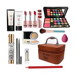 G4U All In One Makeup Kit with Multi-purpose Makeup Box(Light baby pink shade)13Pcs.-23
