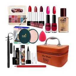 G4U All in One Makeup Kit Gift Set & Perfect for Party makeup Casual makeup With Makeup Box -18Pcs ST75-12