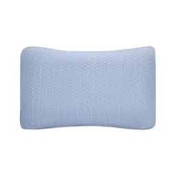 Dormyo White Memory Foam Filled Faux Velvet Breathable Sleep Pillow-image-87