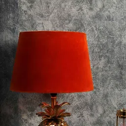 Grated Ginger Orange Solid Handcrafted Table Lamp Shade image 5