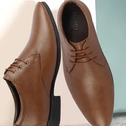 FAUSTO Men Textured Formal Derbys-image-92