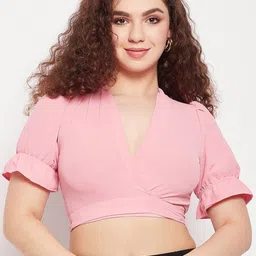 Madame Women Puff Sleeves Back Tie-Up Shrug-39