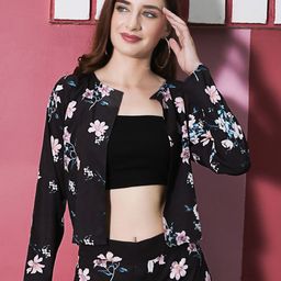 Sera Floral Printed Crop Shrug-44