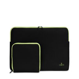 THE CLOWNFISH Unisex Black & Green Laptop Sleeve-picture-49