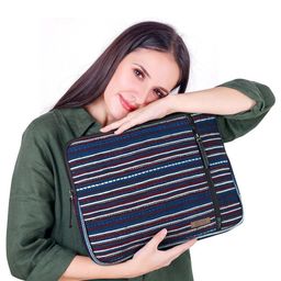 NEPRI Unisex Striped Laptop Sleeve Up to 16 inch-28