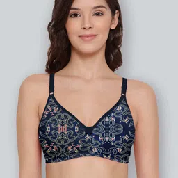 LYRA Printed Combed Cotton Seamless Moulded Encircled Bra-image-86