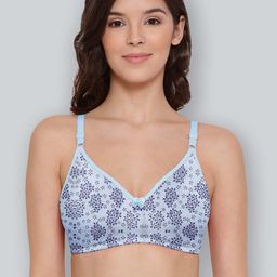 LYRA Printed Combed Cotton Seamless Moulded Encircled Bra-image-57