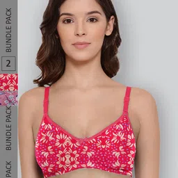 LYRA Pack Of 2 Printed Combed Cotton Wirefree Secret Support Bra with Detachable Strap-picture-8