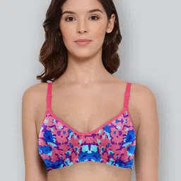 LYRA Printed Combed Cotton Wirefree Secret Support Bra with Detachable Strap-image-71