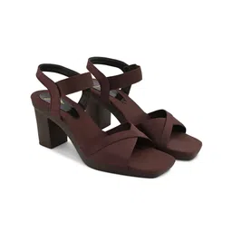 JM Looks Open Toe Block Heels With Backstrap image 3