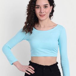 COLOR CAPITAL Round Neck Crop Top-image-75