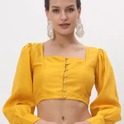 studio rasa Solid Square Neck Crop Top-picture-32